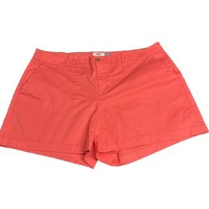 Old Navy Mid-Rise Twill Everyday Shorts Coral size 14